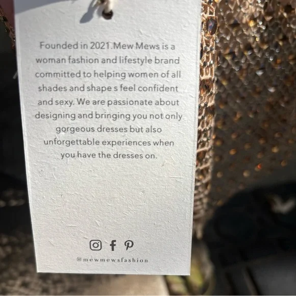 Brand New! Mew Mew Rhinestone Mesh Dress Size Medium - Picture 4 of 16